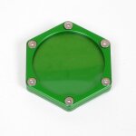 Support vignette alu assurance hexagonal vert mad moto scooter quad neuf