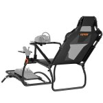Support de volant de course compact cockpit de simulateur de conduite acier pliable - vevor - pour logitech ... Support de volant de course compact cockpit de simulateur de conduite acier pliable - vevor - pour logitech ...
