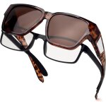 Surlunettes de soleil homme polarises, sur lunette, cyclisme, sport et loisirs protection uv400