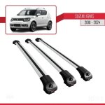 Compatible avec suzuki ign?s 2016 - 2025 ace - 1 barres de toit railing porte - bagages de voiture gris ...
