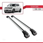 Compatible avec suzuki ign?s 2016 - 2026 ace - 1 barres de toit railing porte - bagages de voiture gris ...
