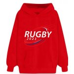 Sweat a capuche rugby france enfant rouge