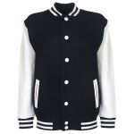 Sweat veste baseball enfant noir - fv002 - black - white