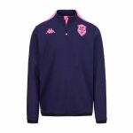 Sweat zipp ablas pro 8 kappa stade franais paris officiel rugby bleu / rose homme