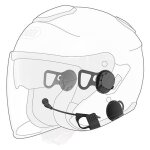 Syst. de com. sena 10u pour casque shoei jet cruise