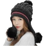 Sztxj bonnet noir pour femme, cache - oreilles tricoté chaud, casquette anti - poussière, ajouter une ... Sztxj bonnet noir pour femme, cache - oreilles tricoté chaud, casquette anti - poussière, ajouter une ...