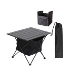 Table de camping pliante en aluminium 56x40cm, table de pique - nique portable pour barbecue avec sac ... Table de camping pliante en aluminium 56x40cm, table de pique - nique portable pour barbecue avec sac ...