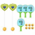 Table de ping - pong d'intrieur suspendue, verte, 4 raquettes