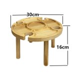 Table de pique nique pliante en bois 2 en 1, avec porte verre a vin, mini table portable pour randonnée, ... Table de pique nique pliante en bois 2 en 1, avec porte verre a vin, mini table portable pour randonnée, ...