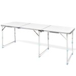 Table pliante de camping en aluminium avec hauteur ajustable Table pliante de camping en aluminium avec hauteur ajustable
