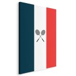 Tableau toile de dcoration impression sur toile jeux olympiques de paris motif raquettes de badminton ...