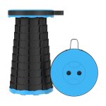 Tabouret pliant portable (bleu), tabouret rtractable de 2me gnration, tabouret de camping, adapt ...
