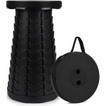 Tabouret pliant portable (noir), tabouret rtractable de 2me gnration, tabouret de camping, adapt ...