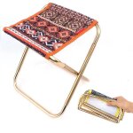 Tabouret pliant portatif, tabouret de camping en alliage d'aluminium pour le camping barbecue p�che randonn�e ...