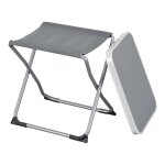 Tabouret et table de camping 2 en 1 barete 47 x 47 x 37 cm gris helloshop26 03 0011105