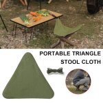 Tabouret triangulaire portable d'ext�rieur, tr�pied pliant en tissu, chaise de camping, accessoires de ...