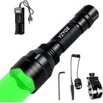 Tactical flashlight green light rechargeable led hunting light kit 500m green picatinny rail mount universal ... Tactical flashlight green light rechargeable led hunting light kit 500m green picatinny rail mount universal ...