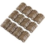 Tactique airsoft ar 15 accessoires 12pcs en caoutchouc picatinny echelle rail panneau panneau garde - ...