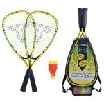 Talbot torro set de badminton speed 4000 - 2 raquettes - 3 volants donic shildkrot