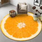 Tapis cuisine tapis couloir paillasson tapis de dessin anim� rond de fruits, antid�rapant, pour la maison, ...