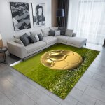 Tapis et tapis de football 3d pour enfants, motif imprim de terrain de football, lea pour jeu d'enfants, ...