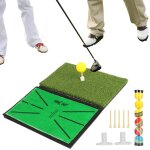 Tapis de frappe de golf pliable 2 en 1, aide a la détection des balançoires, tapis de frappe pour la ... Tapis de frappe de golf pliable 2 en 1, aide a la détection des balançoires, tapis de frappe pour la ...