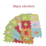 Tapis de jeu souple en mousse eva pour enfants, 36 pices / ensemble, 16x16cm, tapis de yoga, de sol, ...