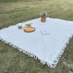 Tapis de pique - nique en lin pour l'extrieur tapis de table pour camping couverture atmosphre tapis ...