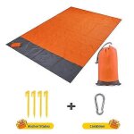 Tapis de plage impermable et pliable pour pique - nique, couverture de camping sans sable, 200 x 210 ...