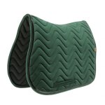 Tapis de selle equithème glossy - couleur : vert foncé , taille : cheval - dressage Tapis de selle equithème glossy - couleur : vert foncé , taille : cheval - dressage