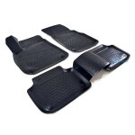 Tapis de sol en caoutchouc 3d exclusive - j&j automotive - audi q7 - noir - sur mesure - antid�rapant ...