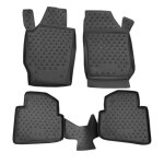 Tapis de sol en caoutchouc 3d exclusive compatible avec skoda roomster depuis 2006 4pcs, systme de fixation, ...