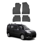 Tapis de sol pour fiat doblo 2010 - 2020 noir caoutchouc
