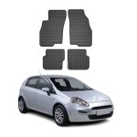 Tapis de sol pour fiat punto 2012 - 2018 caoutchouc noir Tapis de sol pour fiat punto 2012 - 2018 caoutchouc noir