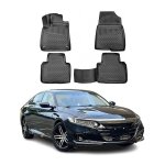 Tapis de sol pour honda accord 2018 - 2021 en caoutchouc tpe 3d noir 4pcs Tapis de sol pour honda accord 2018 - 2021 en caoutchouc tpe 3d noir 4pcs