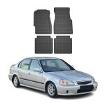 Tapis de sol pour honda civic 1995 - 2001 caoutchouc noir Tapis de sol pour honda civic 1995 - 2001 caoutchouc noir