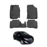 Tapis de sol pour hyundai i20 2008 - 2014 en caoutchouc tpe 3d noir 4pcs Tapis de sol pour hyundai i20 2008 - 2014 en caoutchouc tpe 3d noir 4pcs