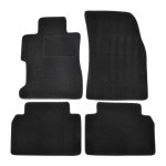 Tapis de sol noir velours sur mesure pour honda civic 2006 - 2011 4p. berlina, ajustement prcis, renforce ...