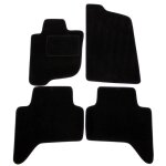 Tapis de sol noir velours sur mesure pour mitsubishi l200 depuis 2006, 4pcs, ajustement prcis, renforce ...