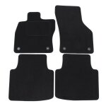 Tapis de sol noir velours sur mesure pour skoda superb 3 depuis 2015, ajustement prcis, renforce dans ...