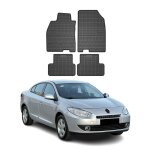 Tapis de sol pour renault fluence 2009 - 2016 caoutchouc noir Tapis de sol pour renault fluence 2009 - 2016 caoutchouc noir