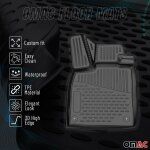 Tapis de sol pour skoda rapid 2012 - 2019 en caoutchouc tpe 3d noir 4pcs