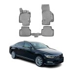 Tapis de sol pour vw passat b8 2014 - 2025 en caoutchouc tpe 3d gris 4pcs