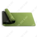 Tapis de yoga antidrapant bicolore tpe de 6 mm tapis de sport tapis de gymnastique de fitness a la maison ...