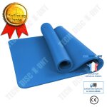 Tapis yoga entra�nement gymnastique anti glissant epais unisexe allonger et elargir 183x61cmx10mm bleu ...