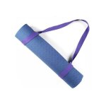 Tapis de yoga et pilates portable, avec echarpe, ceinture en polyester, sac de transport pour fitness, ...