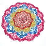 Tapis de yoga, serviette ronde, tapisserie avec pompon, motif de fleurs, nappe circulaire, tapis de pique ... Tapis de yoga, serviette ronde, tapisserie avec pompon, motif de fleurs, nappe circulaire, tapis de pique ...