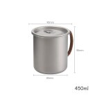 Tasse a café en titane pur 450ml, métal, verre d'eau en plein air, verre a bière, tasse a boisson, peut ... Tasse a café en titane pur 450ml, métal, verre d'eau en plein air, verre a bière, tasse a boisson, peut ...