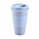 Tasse a caf de voyage en plastique, avec couvercle, facile a emporter, portable, pour camping en plein ...