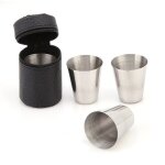 Tasse de camping en acier inoxydable, 4 pi�ces, 30ml 70ml 2021 ml, tasse de camping, randonn�e, portable, ...